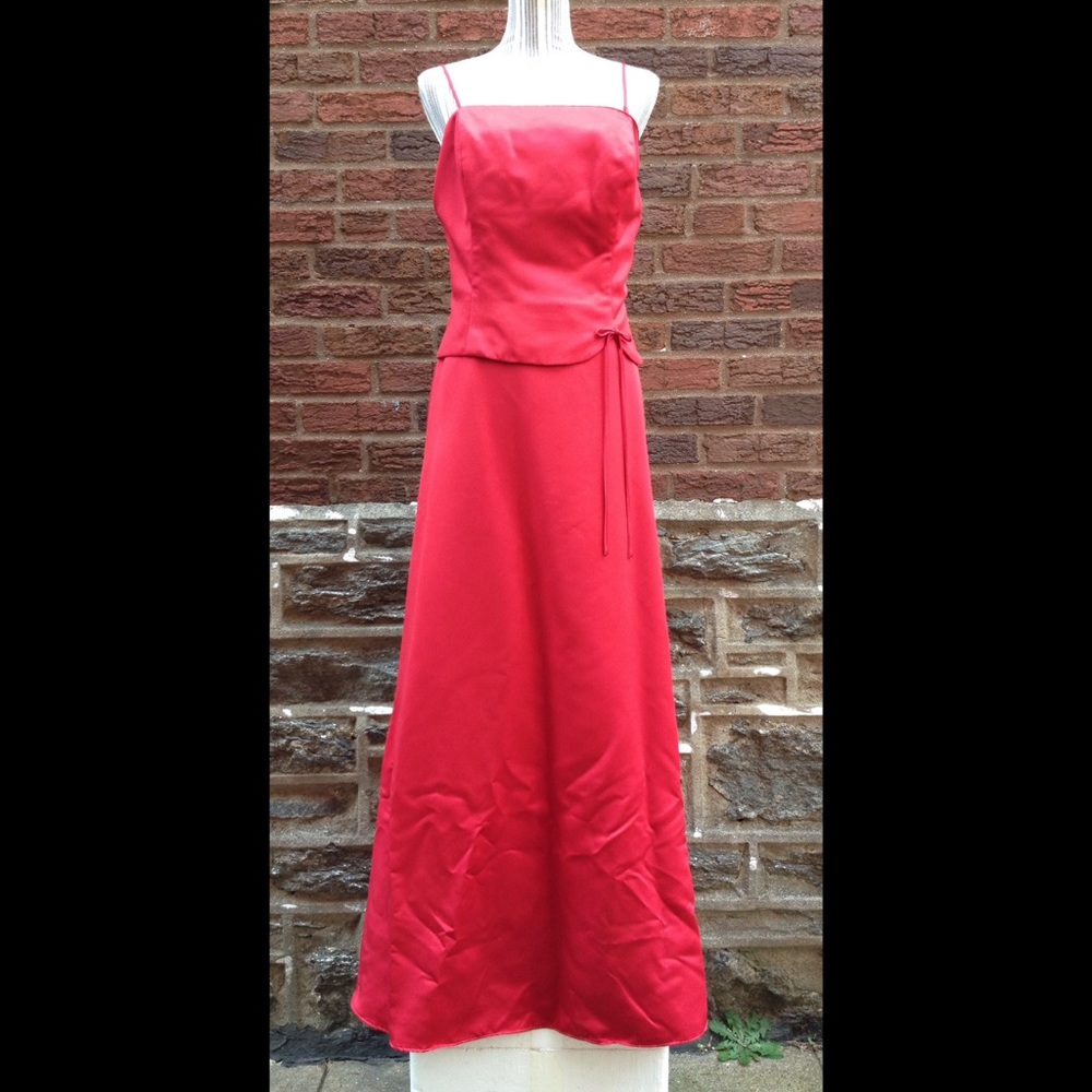 Red formal dress